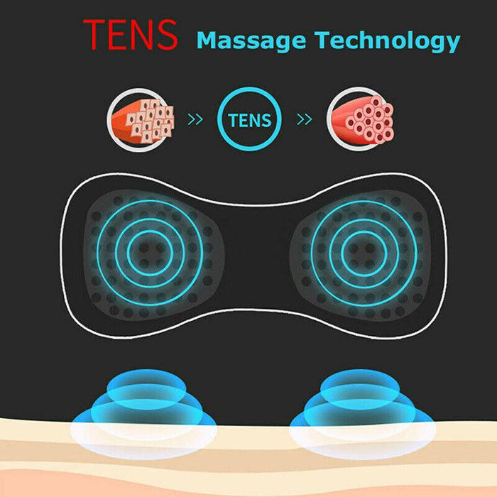 Portable Mini Electric Neck Back Body Massager Cervical Massage Stimulator Pain Relief Massage Patch With USB Charging Cable - EverWindy Market