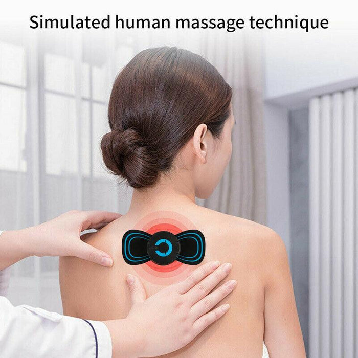 Portable Mini Electric Neck Back Body Massager Cervical Massage Stimulator Pain Relief Massage Patch With USB Charging Cable - EverWindy Market