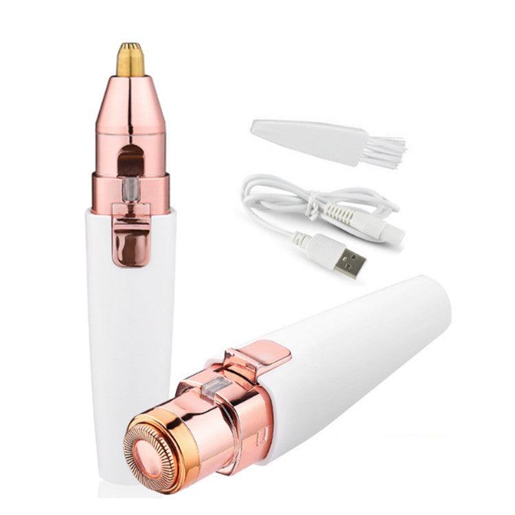 USB Charging Lipstick Shaver 2 In 1 Mini Electric Eyebrow Trimmer Facial Shaver Hair Removal Instrument - EverWindy Market