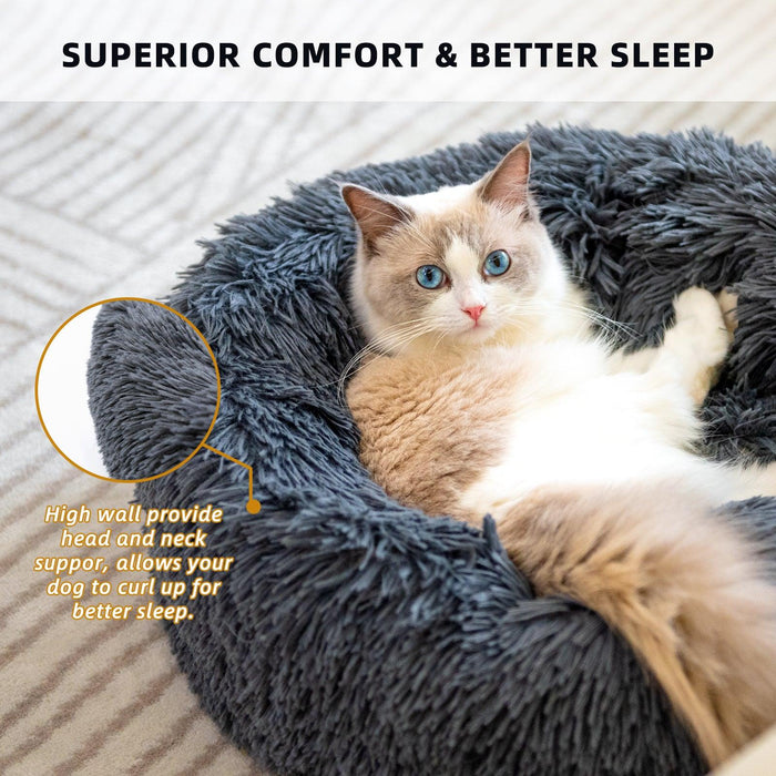 Dog Beds For Small Dogs Round Plush Cat Litter Kennel Pet Nest Mat Puppy Beds - EverWindy Market