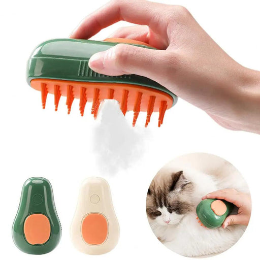 Steamy Cat Brush Cat Dog Grooming Comb Electric Self Cleaning Steam Cat Brush For Massage Avocado Shape Pet Spray Cat Grooming - EverWindy Market