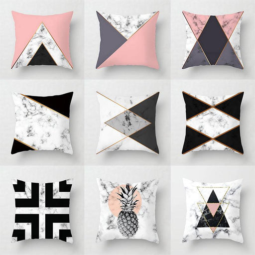 Pink Geometric Abstract Decorative Pillows Case - EverWindy Market