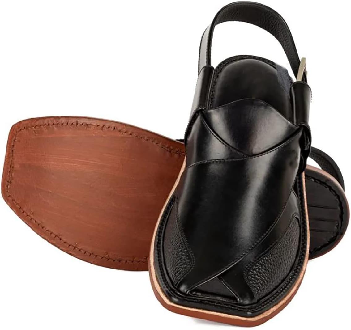 Handmade Peshawari, Chappal, Pure Leather Men Sandals, Pu Double Sole - EverWindy Market