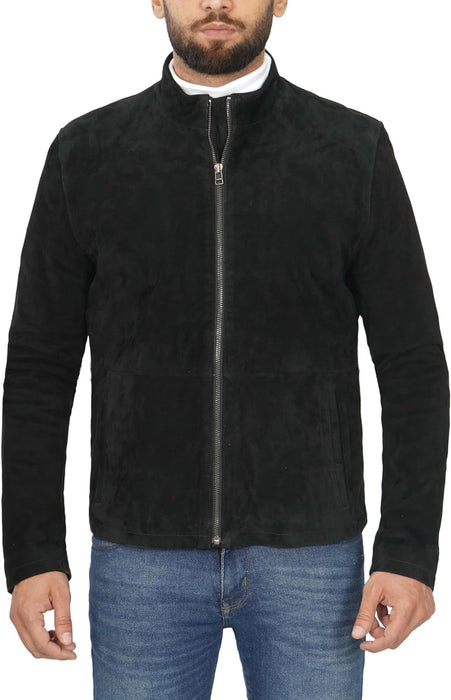 Suede Leather Jacket Men – Real Lambskin Suede Casual Leather Jackets For Men