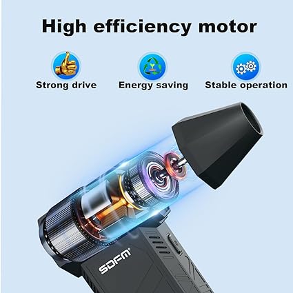 Electric Air Duster - 130000RPM Compressed Air Duster，3 Gear Adjustable Jet Dry Blower can Reusable Can for Computer Keyboard,Outdoors,Car,Home.