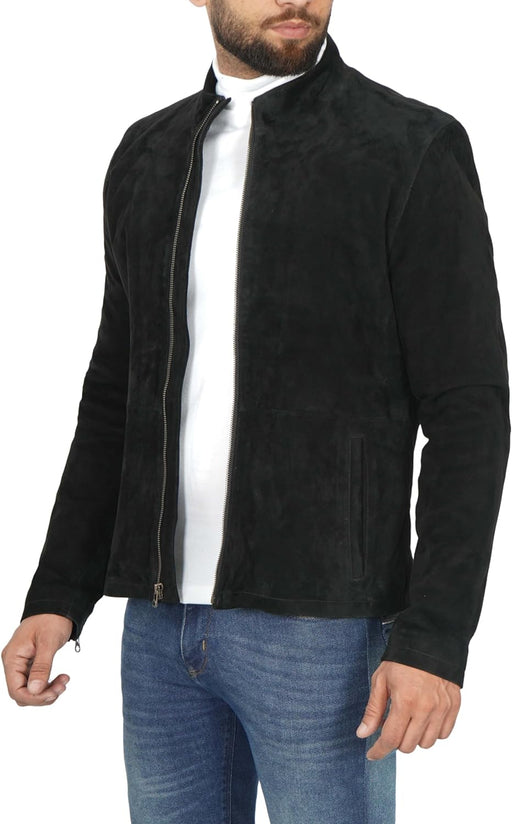 Suede Leather Jacket Men – Real Lambskin Suede Casual Leather Jackets For Men