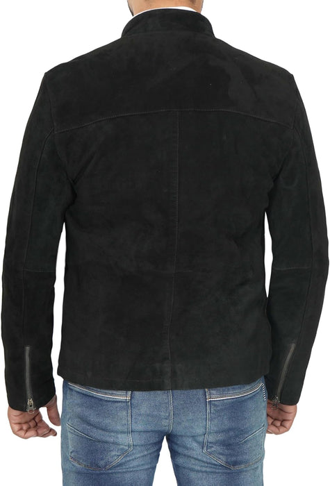 Suede Leather Jacket Men – Real Lambskin Suede Casual Leather Jackets For Men