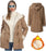 Winter Coats for Women 2023 Warm Plus Size Fleece Lined Jackets Button Down Sherpa Fur Hooded Parka Peacoat Outerwear