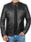 Mens Leather Jacket - Cafe Racer Style Real Lambskin Leather Jacket Men